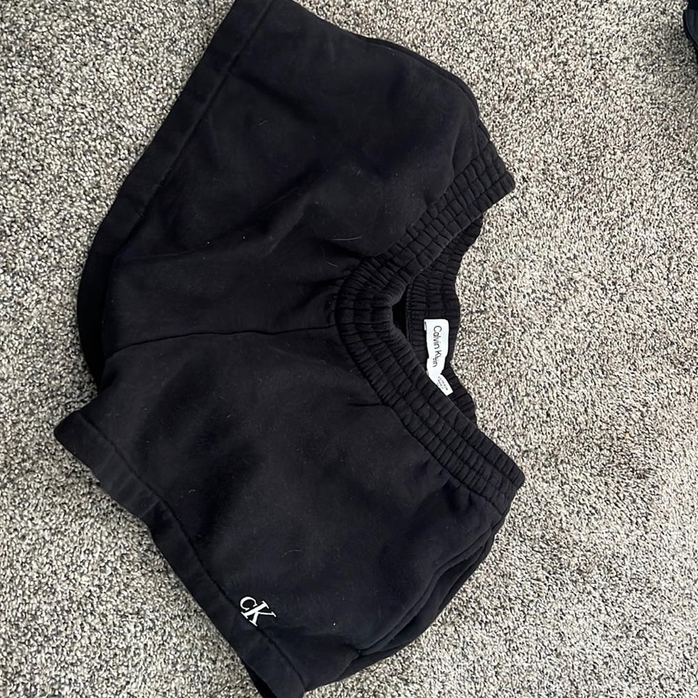 Black sweat shorts